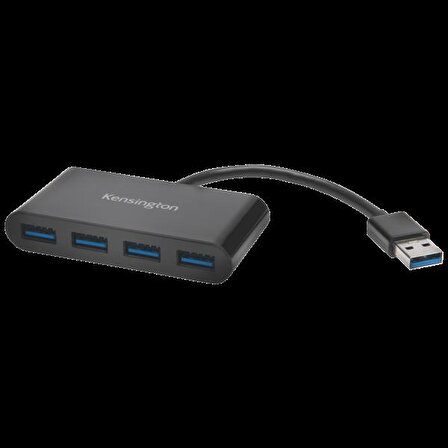 Kensington USB 3.0 4 Portlu Hub (4 bağlantı noktalı, 5 Gbit/s’ye kadar iletim hızı, tak ve çalıştır), K39121EU