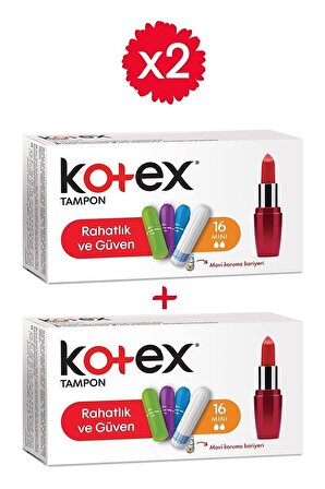 Kotex Tampon Mini 16'lı 2'li Set
