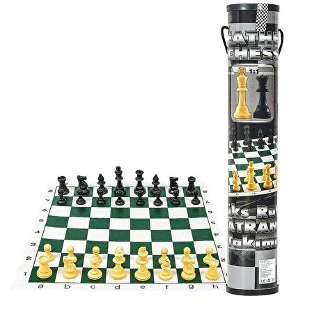 Satranç Takımı İpli Kolay Taşınabilir Rulo turnuva Takımı