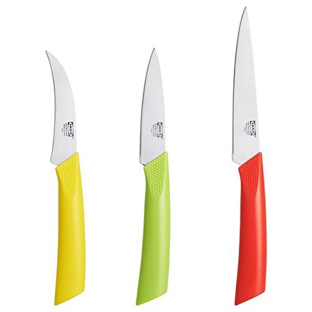 İkea MatDoft Karma Bıçak Seti 3'lü Çok Renkli 