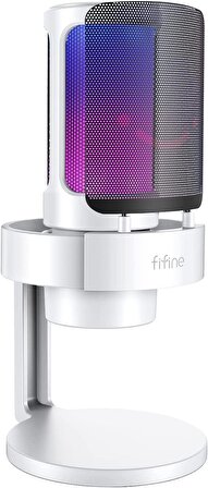 Fifine Ampligame A8 Beyaz USB Mikrofon Oyuncu Bilgisayar Mikrofonu White