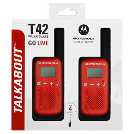 Motorola TLKR-T42 Görüntülü Bebek Telsizi Kırmızı