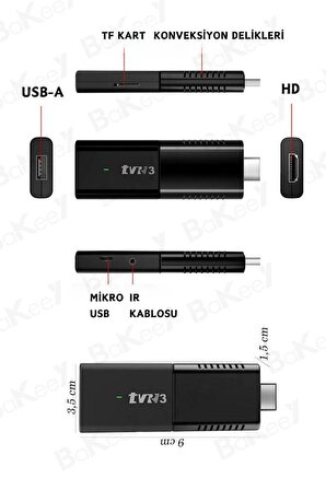 4K Android TV Stick Medya Oynatıcı Android 7.1 Ultra Hd Tv Box Google Play Asistan Smart Tv Wifi