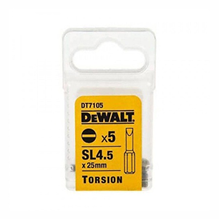 DeWALT SL Düz Bits Uç 0,6 x 4,5 x 25 mm, ( 5 Adet) DT7105