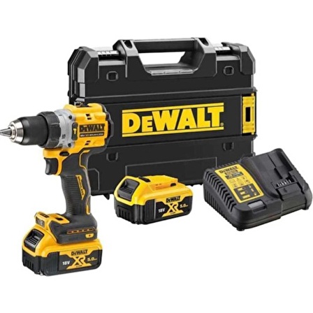 Dewalt DCD805P2T 18V 5.0AH Li-Ion Kömürsüz Çift Akülü Darbeli Matkap