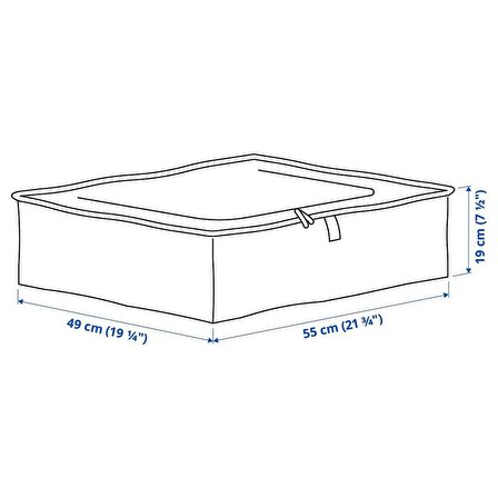 IKEA Parkla Kutu - Hurç - Saklama Beyaz - Turuncu - 55x49x19 cm