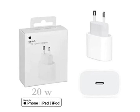 Apple MHJE3TU/A Type-C 20 Watt Hızlı Şarj Adaptörü Beyaz