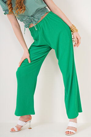 6543 Örme Pantolon - Yeşil