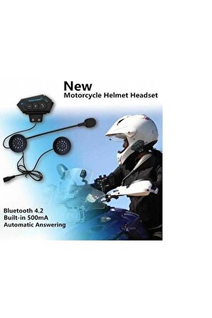 Intercom Bt12 Bluetooth Motosiklet Kask Kulaklığı
