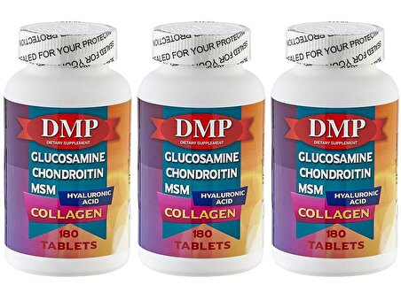 Dmp Glukozamin Kondroitin Msm 3x180 Tablet Hyaluronik Asit Kolajen Tip 2 Glucosamine Chondroitin