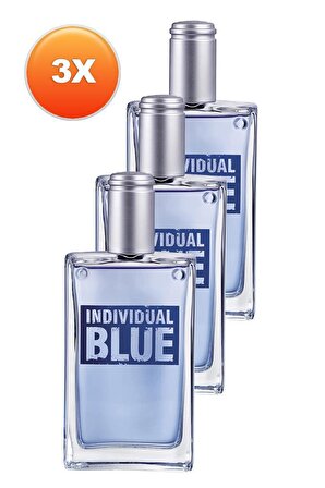 Avon Individual Blue Erkek Parfüm Edt 100 Ml. Üçlü Set