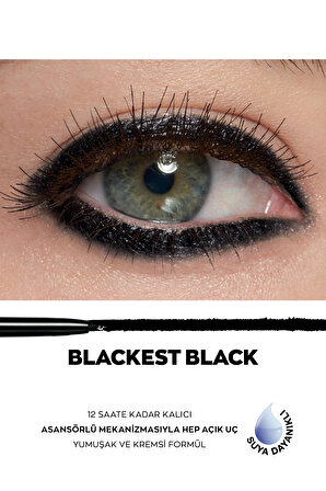 Avon Glimmersticks Açılıp Kapanabilen Göz Kalemi Blackest Black Üçlü Set