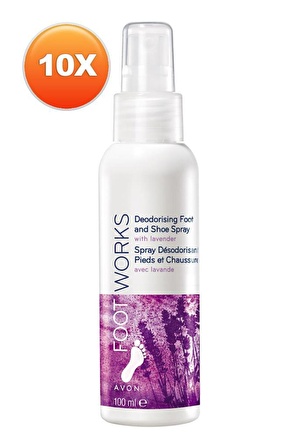 Avon Lavantalı Koku Önleyici Ayak Spreyi 100 Ml. Onlu Set