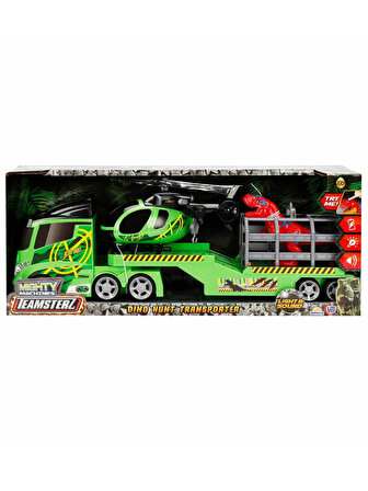 Teamsterz Mighty Dino Hunt Transporter Sesli ve Işıklı Yeşil