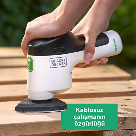 Black & Decker Reviva REVDS12C-QW 12V Şarjlı Zımpara Makinesi