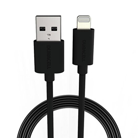 Duracell 2m Lightning to USB-A Şarj Kablosu - Siyah