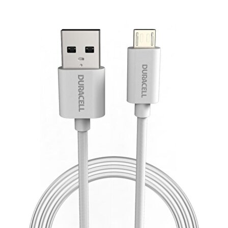 Duracell 2m USB-A to Micro USB Şarj Kablosu - Beyaz
