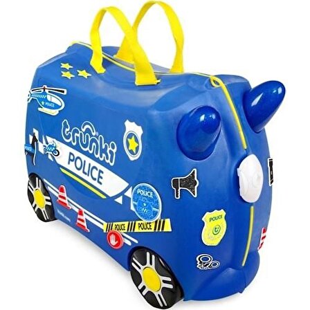 Trunki Percy Police Car Çocuk Bavulu
