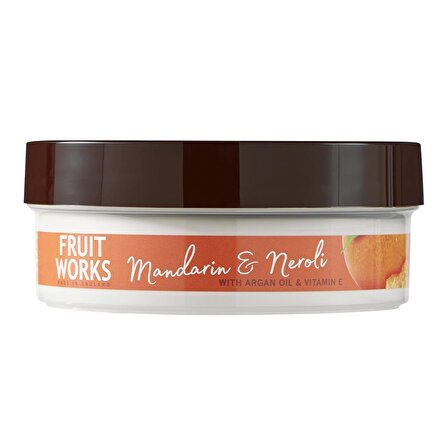 Fruit Works Nemlendirici Tüm Cilt Tipleri için Mandarin & Portakal çiçeği Kokulu Vücut Kremi 225 g 