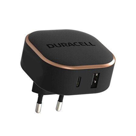 Duracell 30W 4X Hızlı Şarj Başlığı ( USB-A,USB-C ) - Siyah