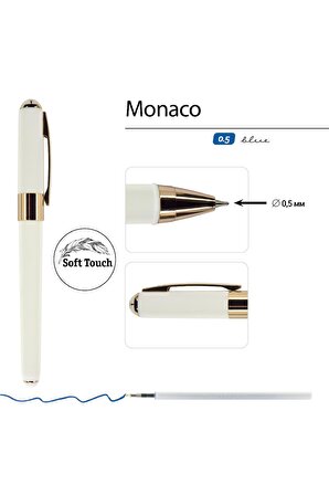 Bruno Visconti Monaco Tükenmez Kalem 0,5 mm Beyaz