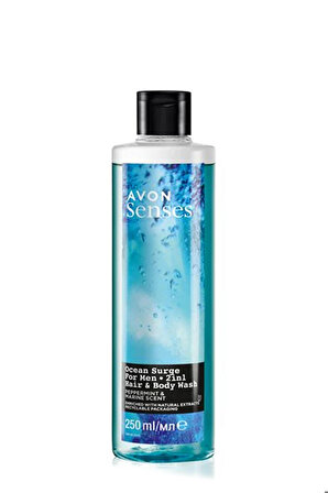 Avon Senses Ocean Surge Nane ve Deniz Kokulu Saç ve Vücut için Erkek Duş Jeli 250 Ml.