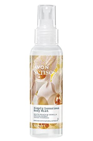 Avon Simply Luxurious Beyaz Şeftali ve Vanilya Orkide Kokulu Vücut Spreyi 100 Ml.