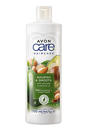 Avon Care Avakado ve Badem Yağı içeren Şampuan ve Saç Bakım Kremi 700 Ml.