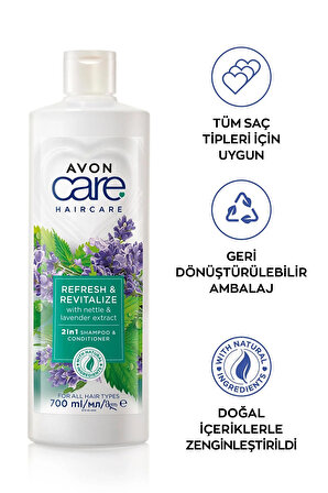 Avon Care Isırgan Otu ve Lavanta Özleri Içeren Şampuan ve Saç Kremi 700 Ml.