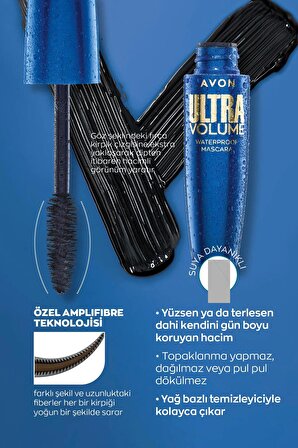 Avon Ultra Volume Suya Dayanıklı Maskara Blackest Black