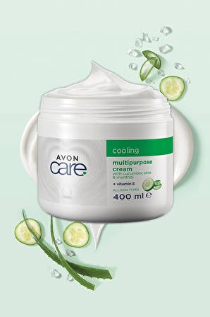 Avon Care Cooling  Salatalık, Aloe ve Mentollü E Vitaminli Çok Amaçlı Krem 400 Ml.