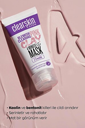 Avon Clearskin Blemish Clearing Leke Karsıtı Pembe Kil Maskesi 75 Ml.