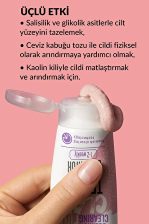 Avon Clearskin Leke Karşıtı 3'ü 1 Arada Pembe Kil Scrub 75 Ml.