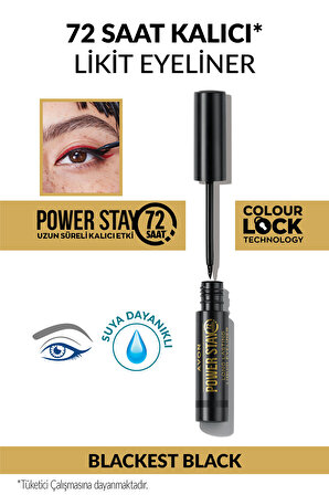 Avon Power Stay Uzun Süre Kalıcı Likit Eyeliner- Blackest Black