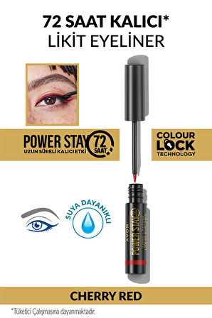 Avon Power Stay Uzun Süre Kalıcı Likit Eyeliner- Cherry Red