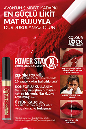 Avon Power Stay Kalıcı Likit Mat Ruj Barely Baked