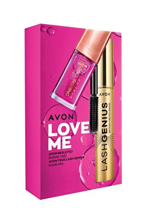 Avon Love Me Nourishing Dudak Yağı Blossom ve Lash Genius Maskara Hediye Paketi