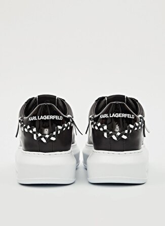 KARL LAGERFELD Koyu Siyah Kadın Deri Sneaker KL62572