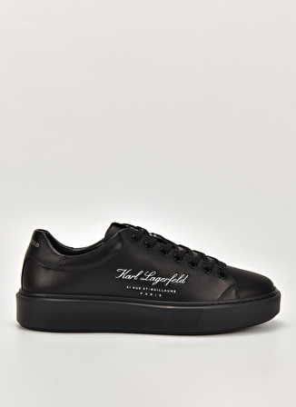 KARL LAGERFELD Siyah Erkek Deri Sneaker MAXI KUP Hotel Karl Lo Lace