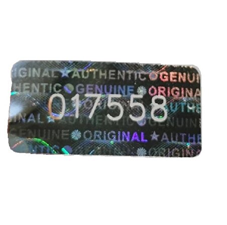 Yate10 980x 1x2cm Altın Hologramlı Garanti Etiketi Seri Numaralı