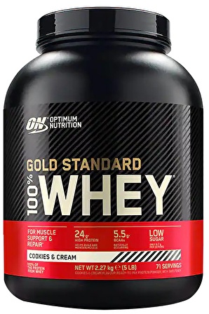 Optimum Nutrition 100% Whey Protein Cookies Cream 2270GR