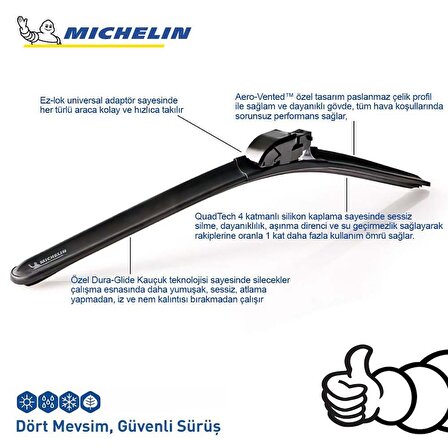 Michelin MULTIFIT™ MC33900 45CM 1 Adet Universal Muz Tipi Silecek