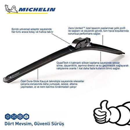 Michelin MULTIFIT™ MC33979 70CM 1 Adet Universal Muz Tipi Silecek