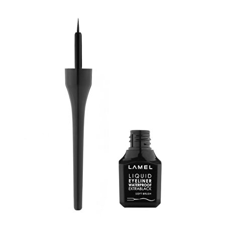 Lamel Ekstra Siyah Likit Eyeliner (Sert Fırça) No 01