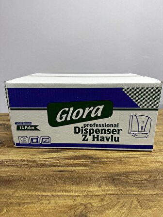 Glora Eko 150'li 12 Paket Dispenser Z Katlı Havlu