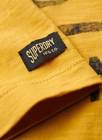 Superdry Bisiklet Yaka Baskılı Sarı Erkek T-Shirt M1011905A2AO_COPPER LABEL SCRIPT TE