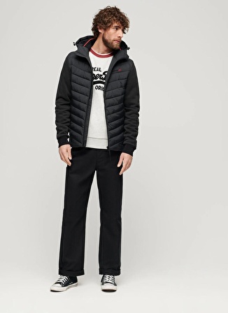 Superdry Normal Siyah Erkek Ceket M2013532A02A_HOODED STORM HYBRID PA