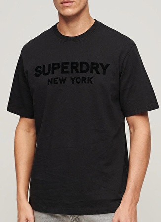 Superdry Bisiklet Yaka Baskılı Siyah Erkek T-Shirt M6010805A16A_LUXURY SPORT LOOSE TEE