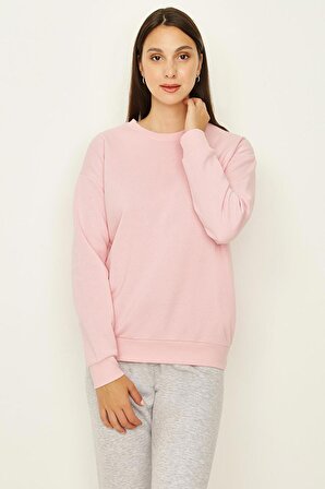 Kadın Şardonlu Basic Örme Sweatshirt