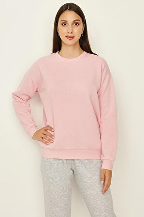 Kadın Şardonlu Basic Örme Sweatshirt